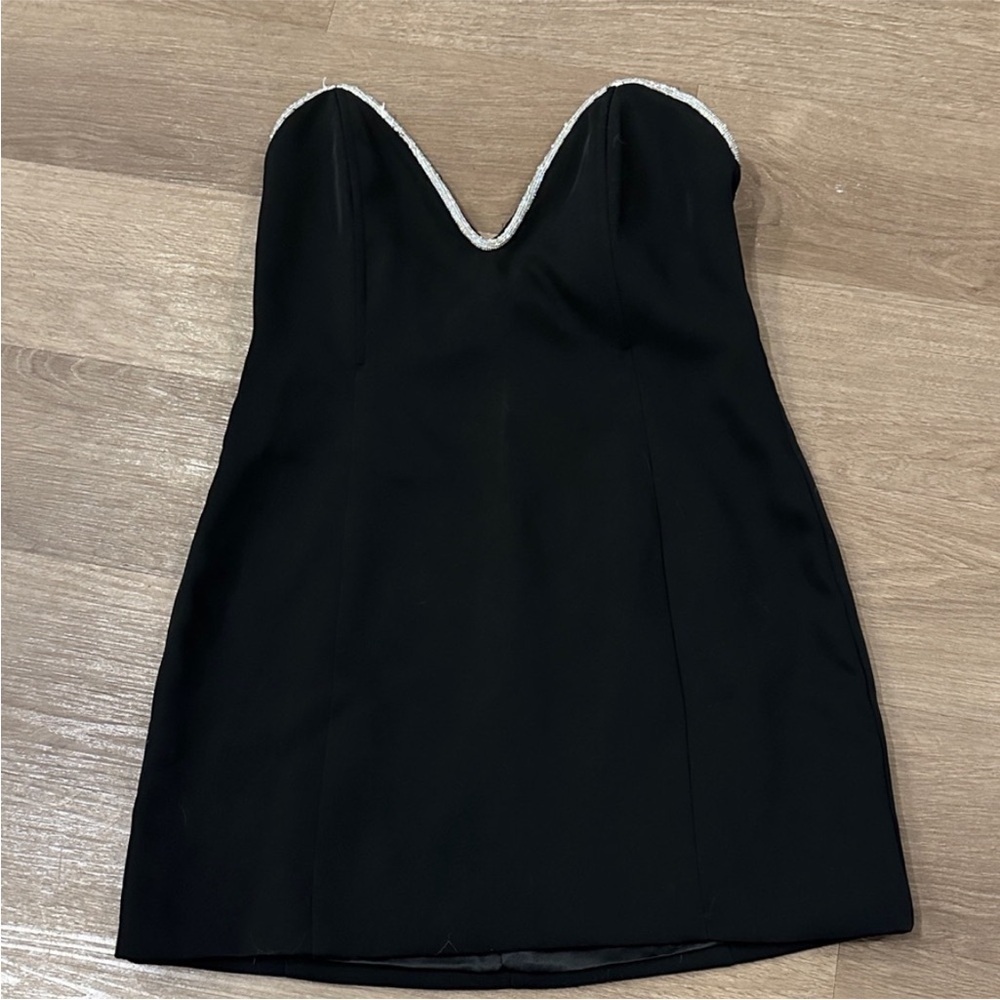 💎 🆕🔥 NWT MESHKI ‘Madi' Suiting Mini Dress With Diamante Rope - Black SMALL - Picture 3 of 16